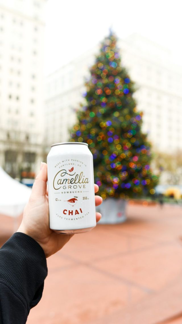 Our seasonal Chai Kombucha is here just in time for the holidays!! 🎁⠀
⠀
Cozy season is upon us! That’s why we collaborated with our friends at @kingletteapdx to brew the tastiest Chai Kombucha to get you through the cozy season. ❄️⠀
⠀
Our Chai Kombucha has flavors of aromatic cardamom, ginger, and orange peel with notes of spicy black pepper and clove. Perfect for sweater weather!🧣⠀
⠀
We plan to have it in some of your favorite coffee shops around town, and you can also buy it directly from us! You can come to our brewery (link in bio to book a dock sale), or you can also find us this Saturday (the 10th) at the PSU Farmers Market! @portlandfarmers📍⠀
⠀
• • • •⠀
⠀
#KombuchaForTeaLovers #CamelliaGrove #PDX #PortlandOR #PortlandOregon #Portlandia #TeaLover #Tea #PDXNow #TravelPortland #PDXHoliday #PDX #ThisIsPortland