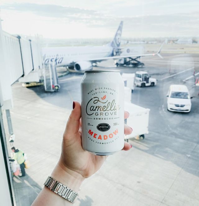 Traveling this holiday season? ✈️❤️⠀
⠀
Find our Kombucha at @pdxairport in the @goodcoffeepnw, @madeinoregon, and @tenderlovingempire stores! 🌲🫶⠀
⠀
Grab a can for yourself and maybe a few for your friends and family. 🥰🙌⠀
⠀
Wherever your travels take you, let our fizz of festivity accompany your journey. 🧳✨⠀
⠀
#CamelliaGroveKombucha #KombuchaForTeaLovers #PDX #PortlandOR #FlyPDX #PDXAirport #TravelPortland #TravelOregon #PortlandNW #PNWKombucha
